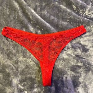 Victoria’s Secret Red Lace Thong